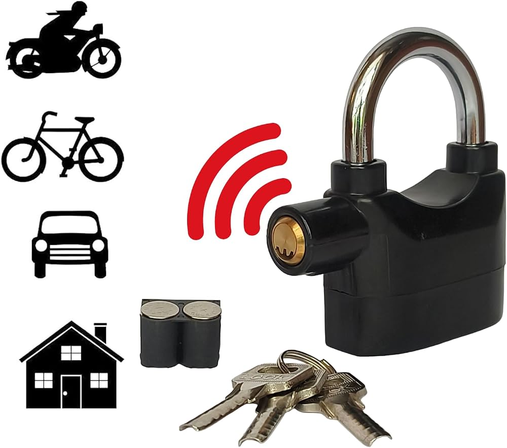 Heavy-Duty Anti-Theft Alarm Lock – 110dB Security Padlock