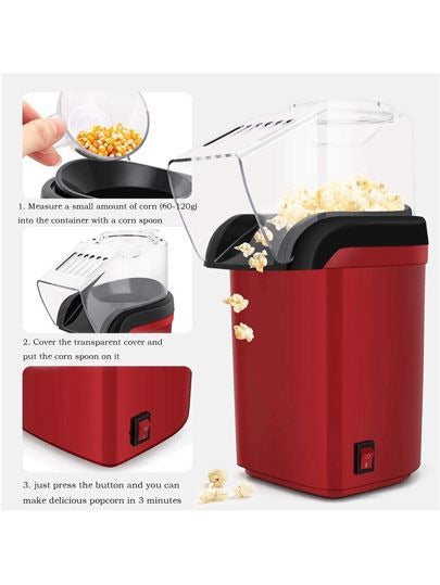Portable Mini Electric Popcorn Maker. Oil-Free